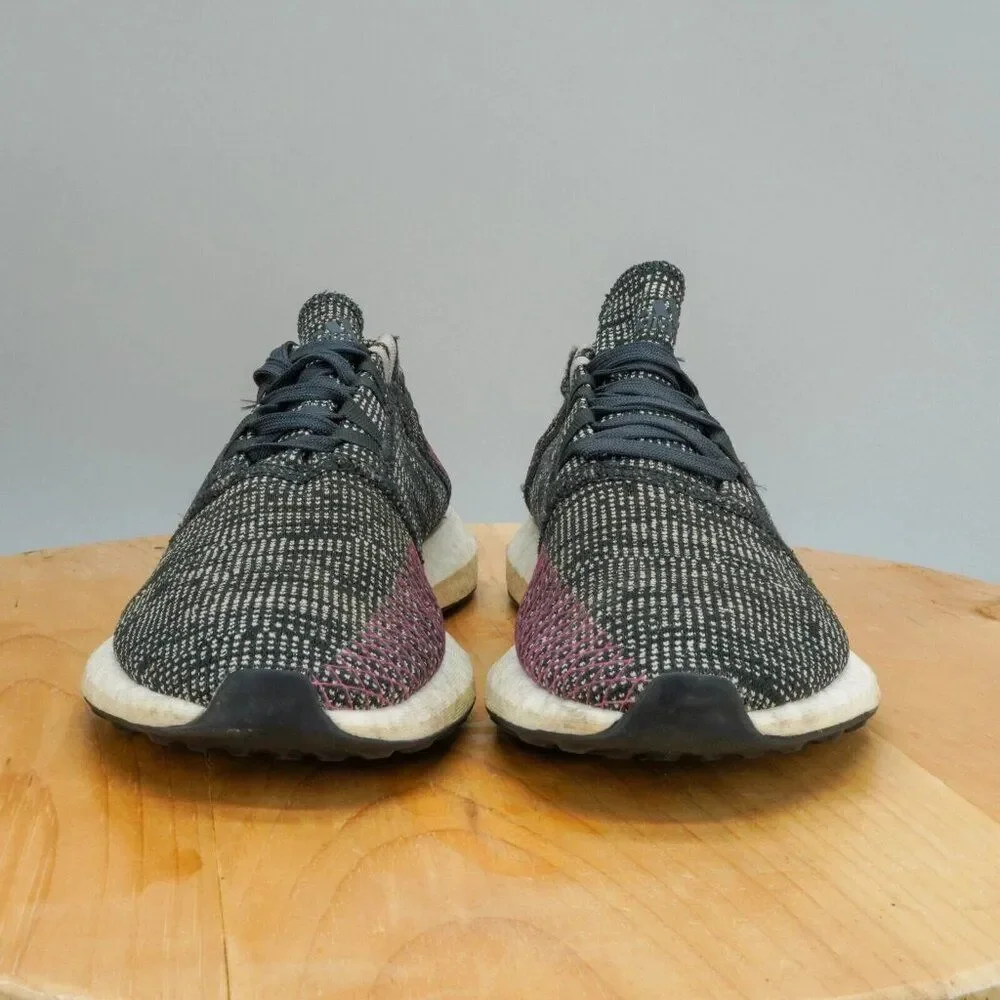 Adidas PureBoost Go Womens Size 7 Shoes Black Gray Pink Running Athletic Sneaker